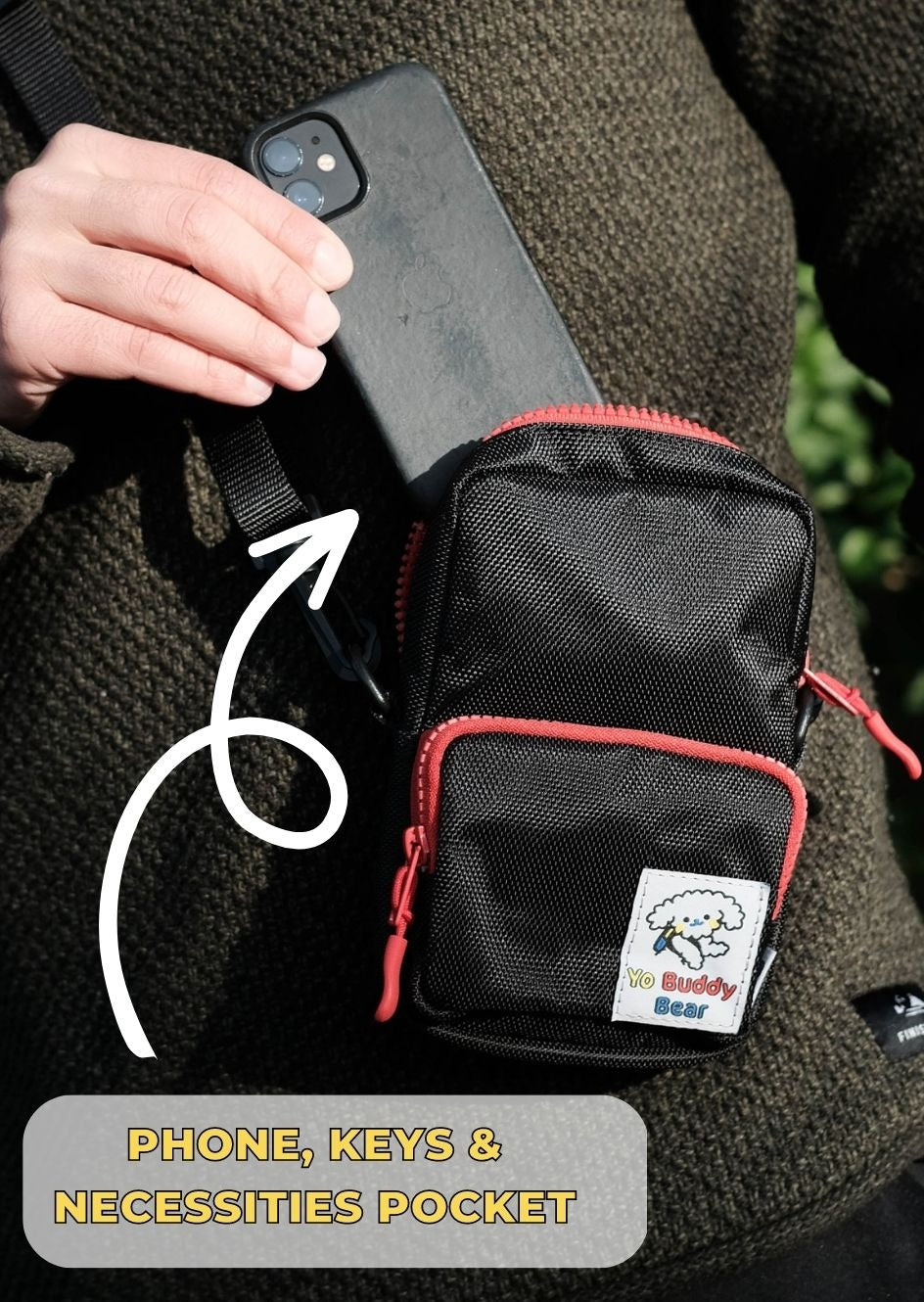 YBB Dog Walking Bag - Monochrome Black